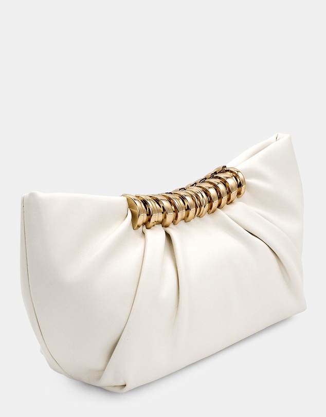 Morgan & Taylor - Sable Clutch in Creamy White
