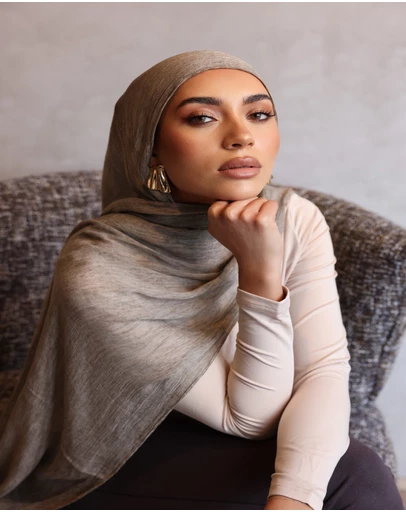 Mod Squad - Textured Hijab- Almond