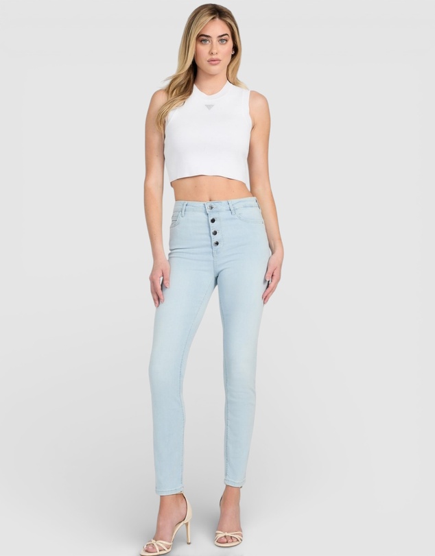 GUESS - High Rise Skinny 1981 Exposed Button Jeans