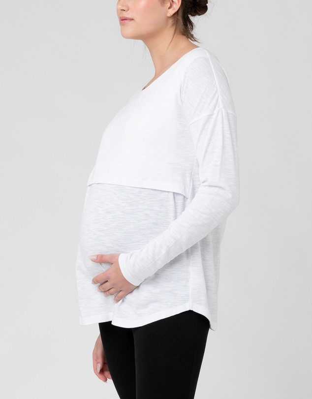 Ripe Maternity - Richie Long Sleeve Nursing Tee