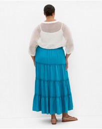 City Chic - Boho Tiered Maxi Skirt