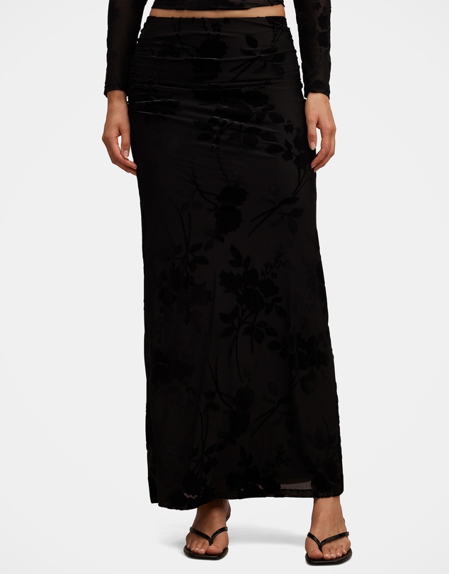 Forever New - Kenzie Mesh Burn Out Skirt