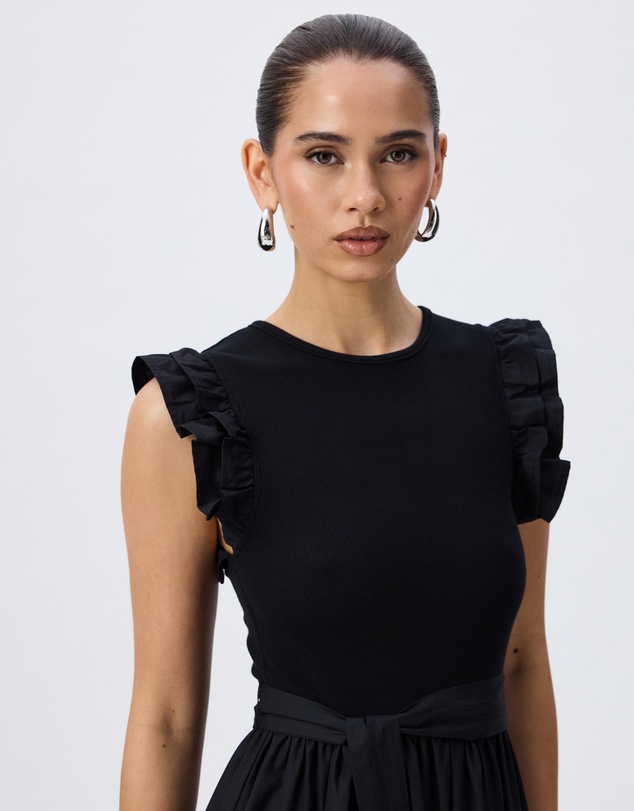 Tussah - Chloe Flutter Sleeve Midi Dress