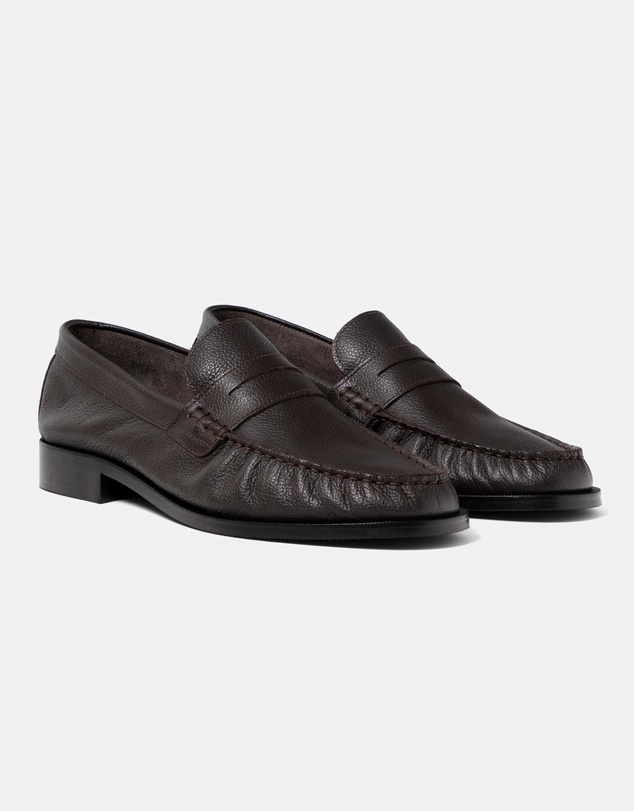 Duke + Dexter - Ezra Pebble Ruched Loafers