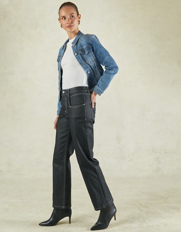 DRICOPER DENIM - Betzy Coated Black High Jeans