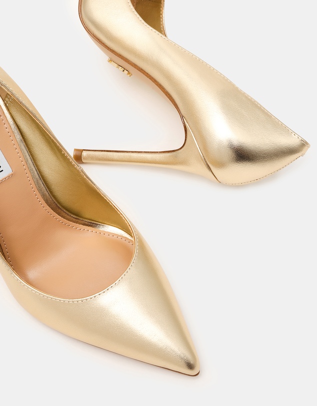 Steve Madden - Evelyn Gold Leather Heels