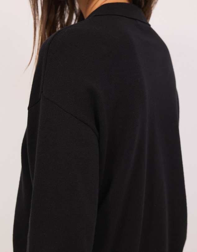 Calli - Melton Buttondown Knit Cardigan