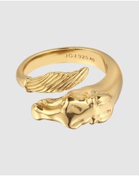 Kuzzoi - ICONIC EXCLUSIVE - Ring Male Horse 925 Sterling Silver Gold Plated