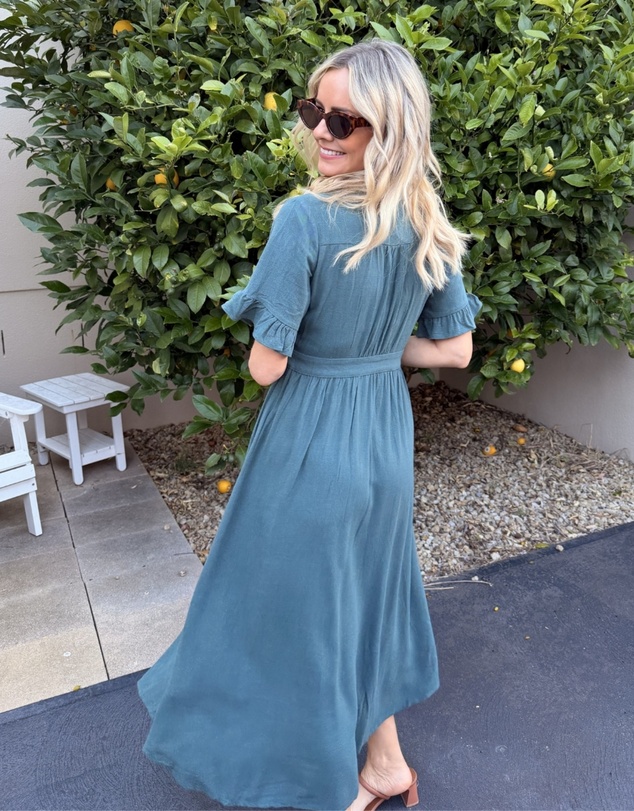 Esther & Co - Korbela Dress - Deep Green