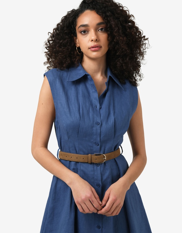 Forcast - Ami Linen Mini Beach Dress