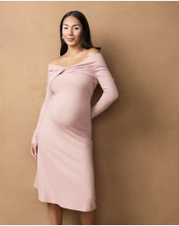 Soon Maternity - Twist Off shoulder Dress