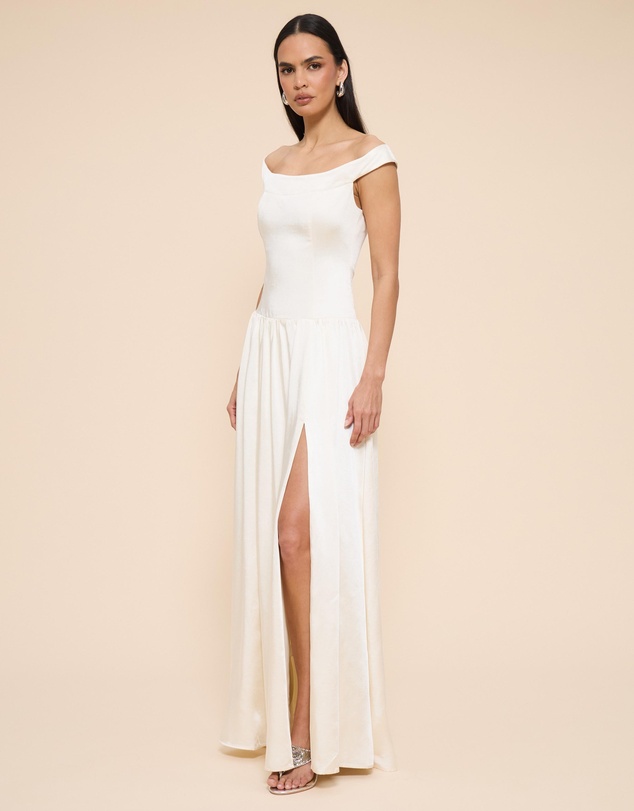 CHANCERY - Dion Drop Waist Off Shoulder Maxi Dress