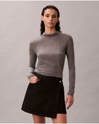 Calvin Klein Jeans - Denim Mini Wrap Skirt