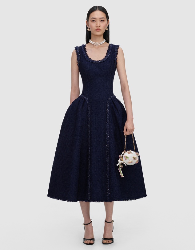 Self Portrait - Boucle Midi Dress