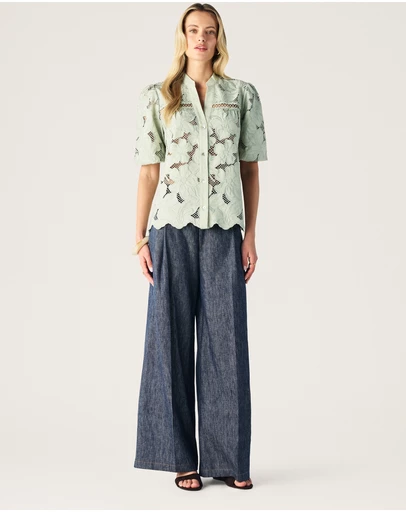 MOS The Label - Whisper Embroidery Blouse