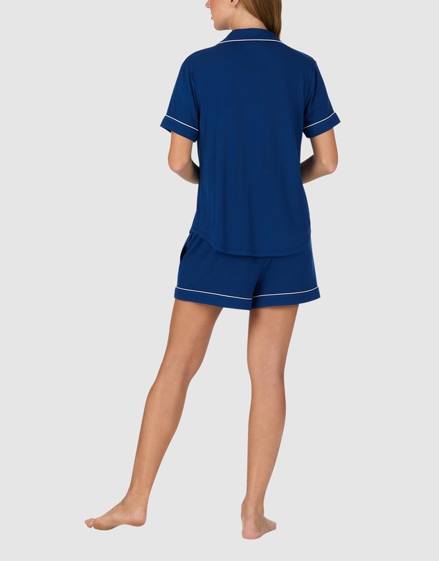 Kate Spade - Modal Button Up Short Sleeve Short Pyjama Set with Embroidery