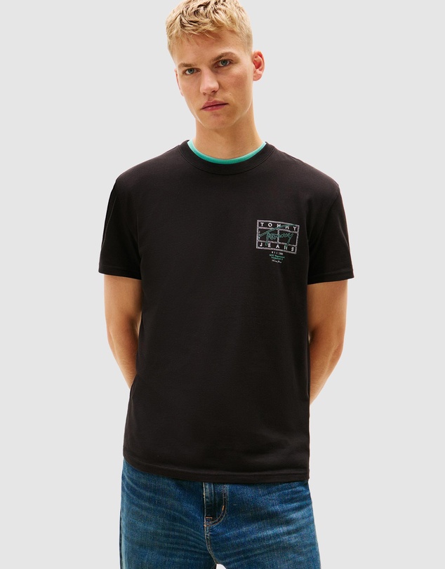 Tommy Jeans - Regular Sign Spray Short Sleeve T-Shirt