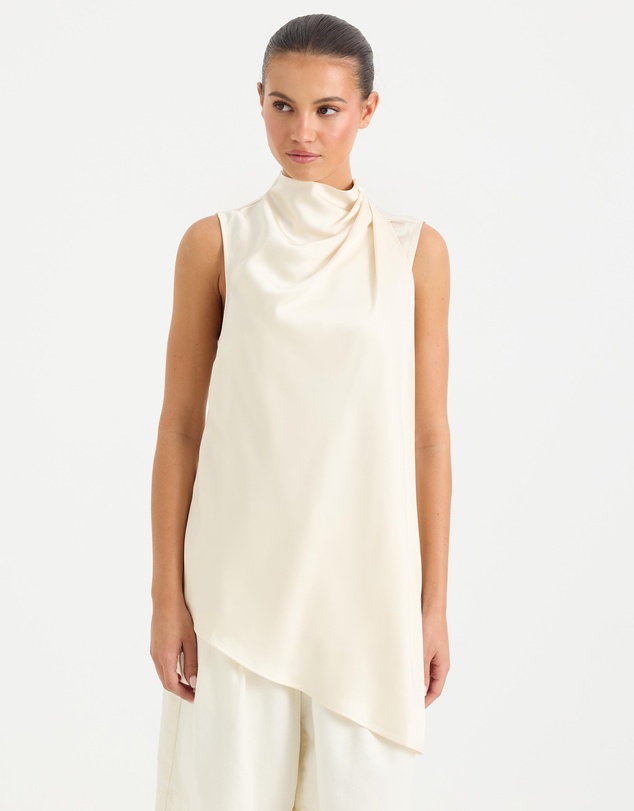 Calli - Ella Draped Satin Top