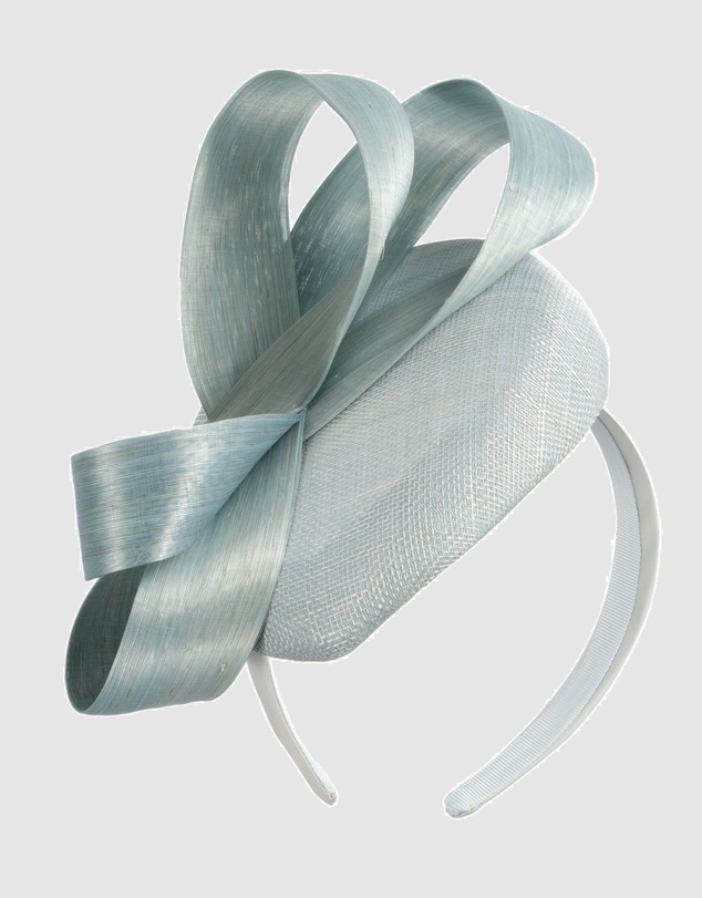 Max Alexander - Light Blue Pillbox Racing Fascinator