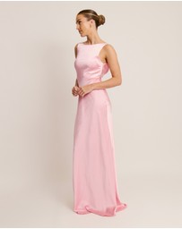 Six Stories - Cowl Back Satin Bridesmaid Dress