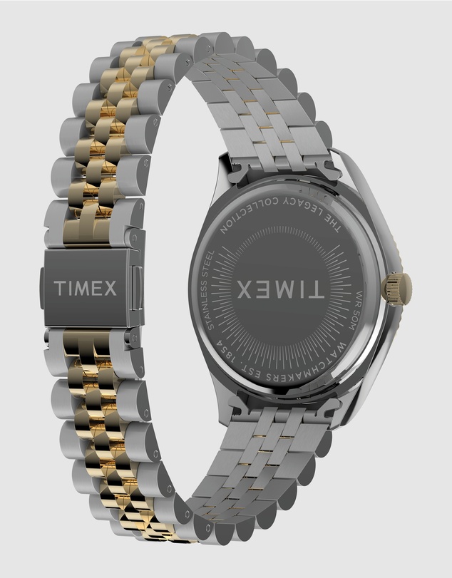 TIMEX - Womens 36mm Legacy Two-tone Case and Bracelet with Green Dial