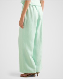 Forever New - Ally Linen Elastic Wide Leg Pants