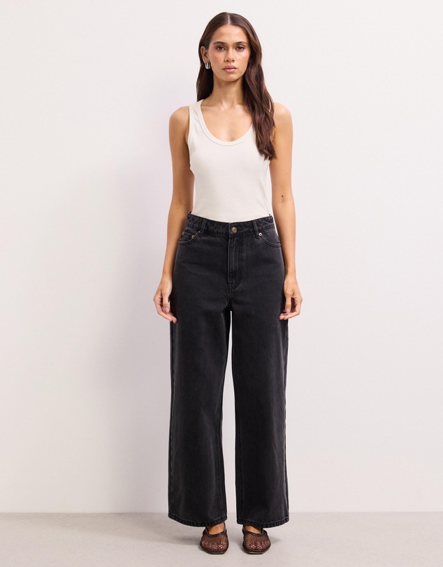 The Fated - Sarah Cropped Straight Wide Jeans