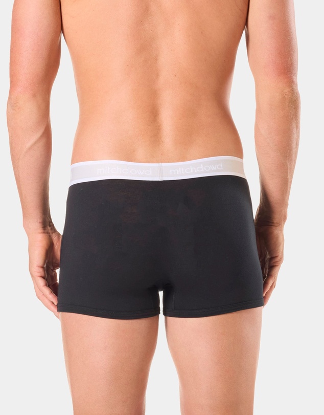 Mitch Dowd - Mens Plain Cotton Trunk 5 Pack - Black