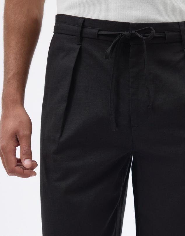 AERE - Linen Blend Tie Waist Relaxed Pants