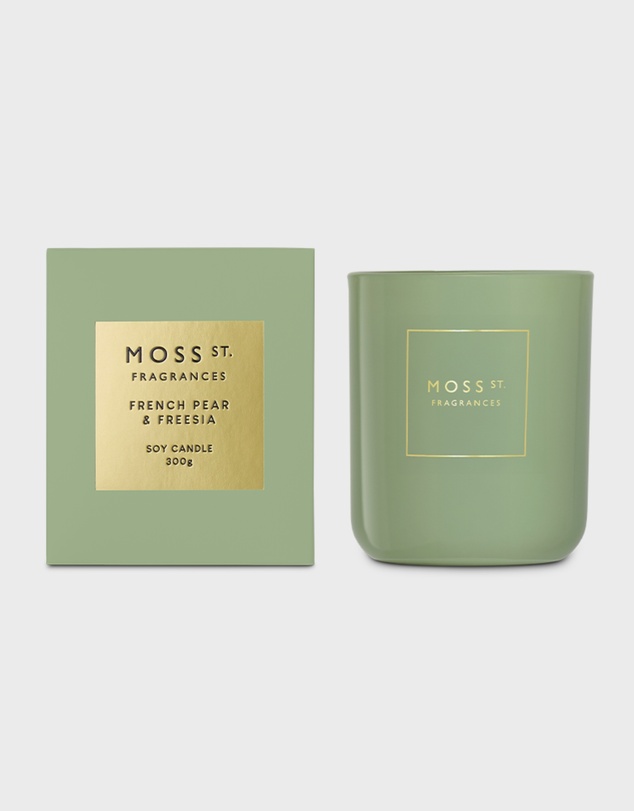 Moss St Fragrances - French Pear & Freesia Soy Candle 300g