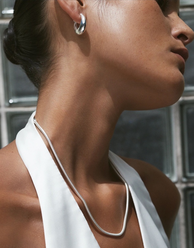 SAINT VALENTINE - Positano Large Hoops - Silver