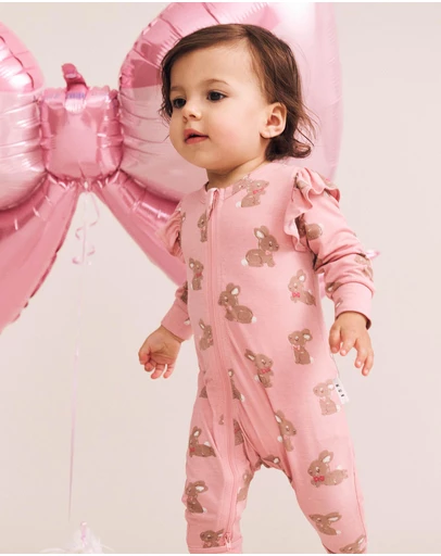 Huxbaby - Bunny Zip Romper - Babies
