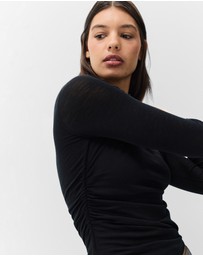 UNISON - Merino Drape Detail Top