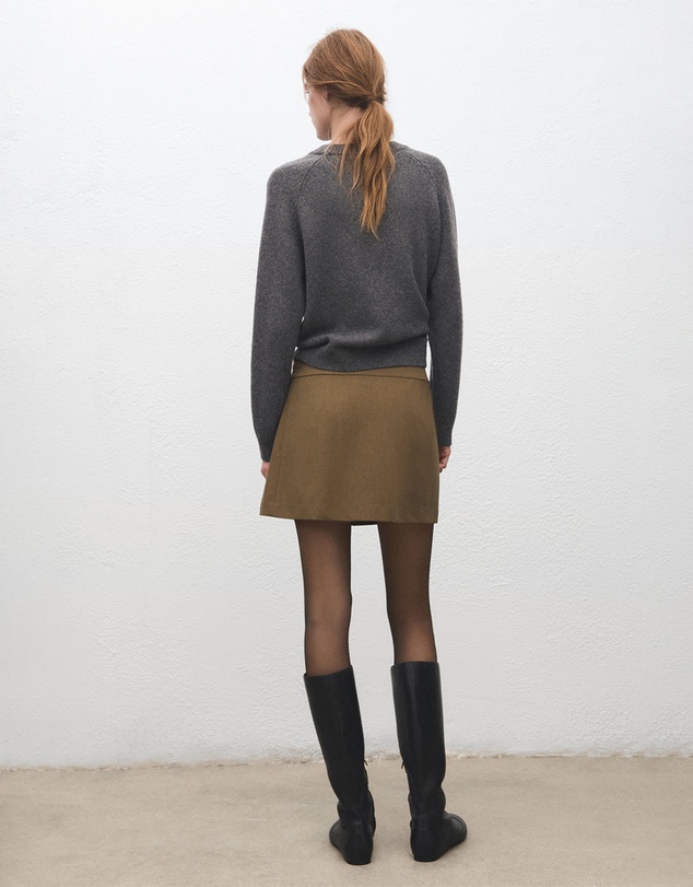 M.N.G - Short Pleated Skirt With Buckles