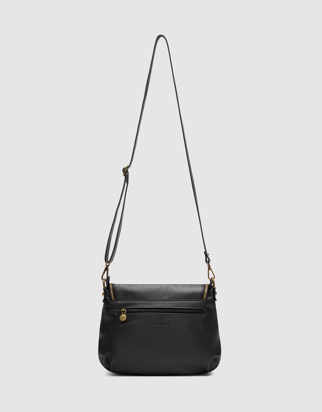 Florence - Vasarino Black Leather Crossbody Bag