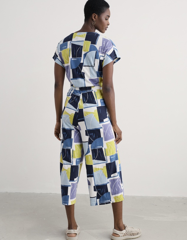 Seasalt - Seasalt Cornwall Blue Rose Trellis Jumpsuit