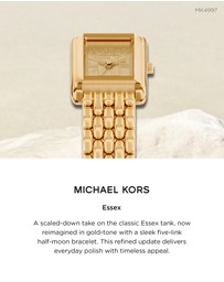 Michael Kors - Essex Gold Tone Analogue Watch