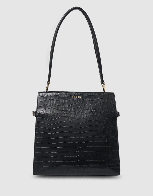 SABEN - Beatrice Shoulder Bag Black Croc