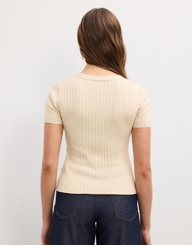 The Fated - Jules Placket Knit Top