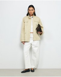 AERE - Rory Organic Cotton Funnel Neck Jacket