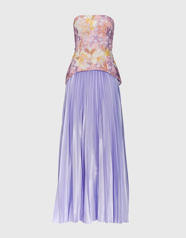JUSTIN TONG - Cascade Pleated Gown