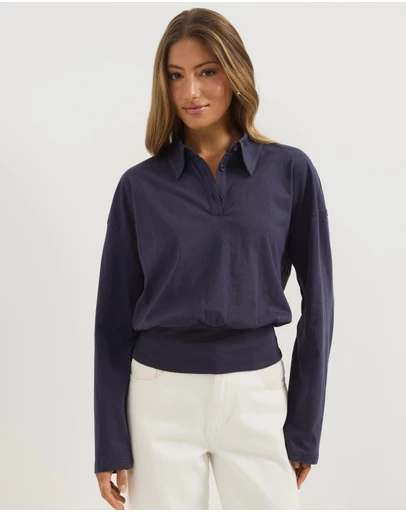 Atmos&Here - Averin Long Sleeve Fitted Waist Top