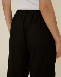 The Fated - Lucie Drawstring Linen Blend Pants
