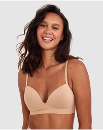 Bras N Things - Base Layers Plunge Wirefree Bra - Nude 2