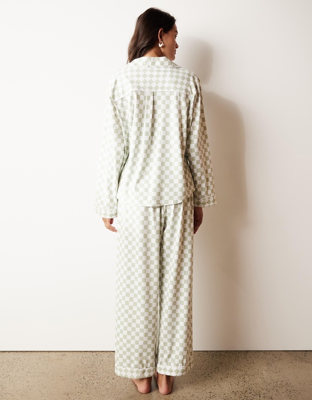 Atmos&Here - Ellie Long Soft Check PJ Set