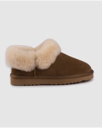 AusWooli Ugg Boots - Coogee Sheepskin Wool Ankle Slippers