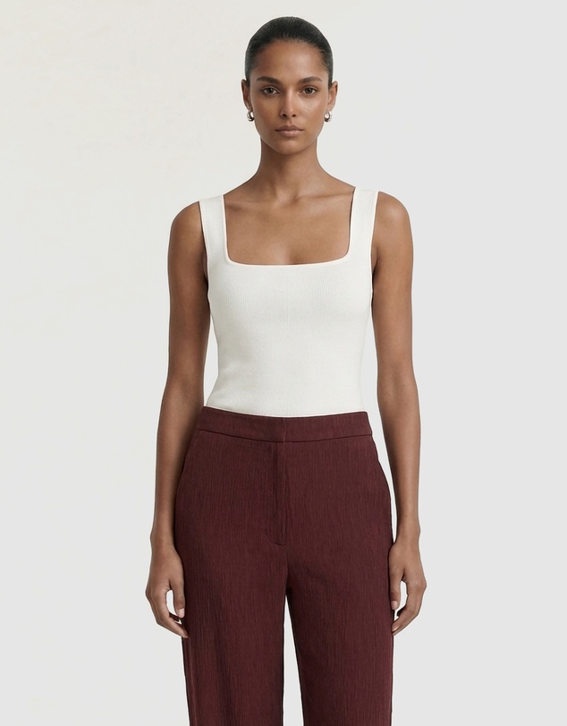 Staple the Label - Loam Square Neck Tank