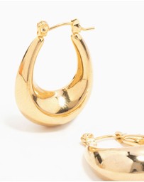 Lovisa - Waterproof Gold Plated Stainless Steel Mini Full Loop Hoop Earrings