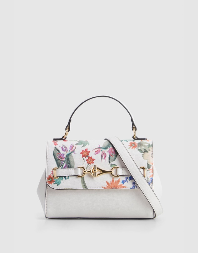 Laura Jones - Floral Top Handle Bag
