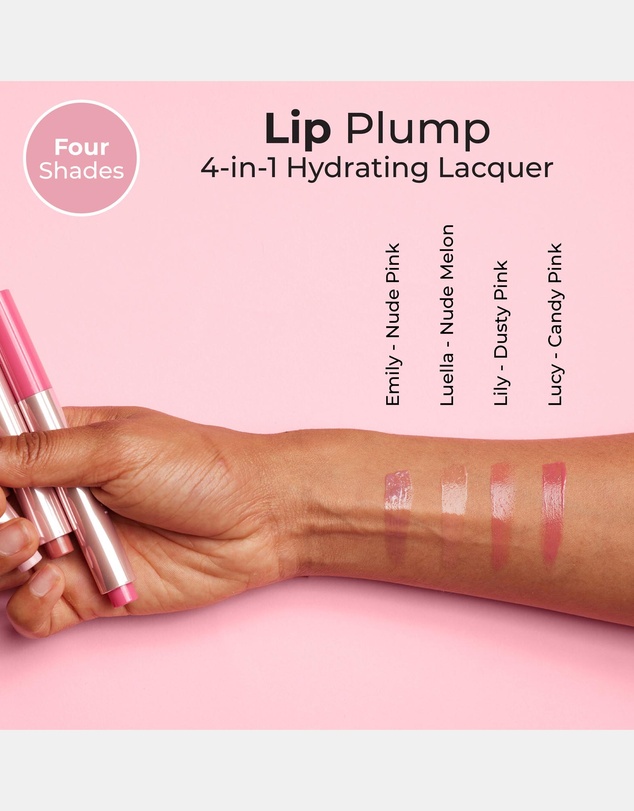 MCoBeauty - Lip Plump 4-In-1 Hydrating Lacquer - Lily (Dusty Pink)